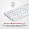 Dual Mode Mini Wireless Keyboard - KT200 - White