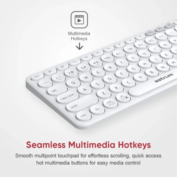 Dual Mode Mini Wireless Keyboard - KT200 - White
