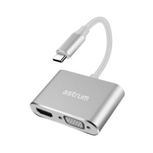 USB-C to VGA & HDMI Adapter | 4K HDMI + 1080P VGA - DA660