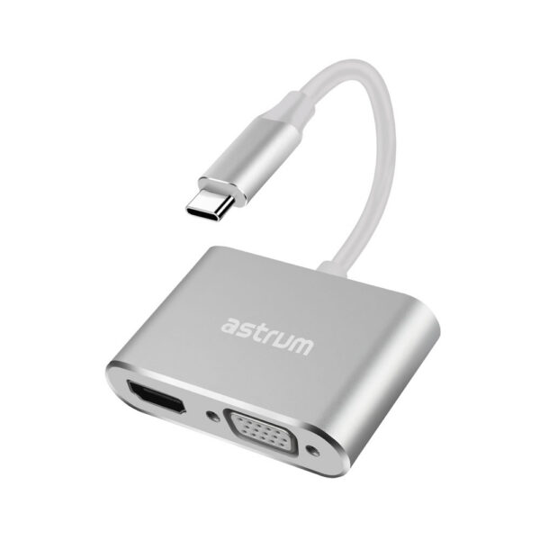 USB-C to VGA & HDMI Adapter | 4K HDMI + 1080P VGA - DA660