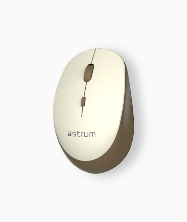 Wireless Optical Mouse -2.4GHz,1600DPI,4 Buttons, Silent Click - MW210 - Gold, Brown