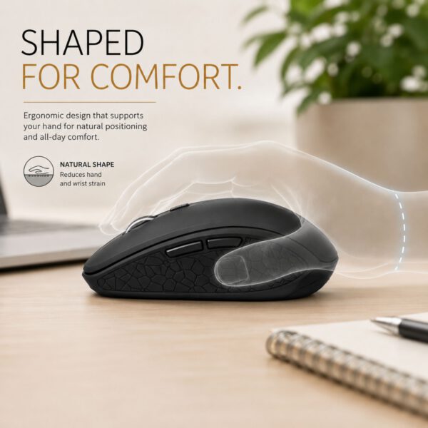Astrum Tri-Mode Wireless Mouse BT 5.0, 3 Devices, Rechargeable - MW30C
