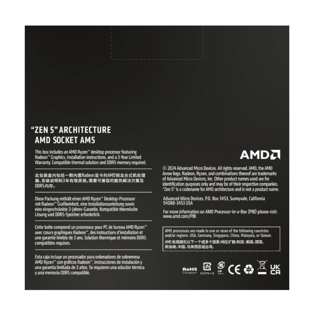 AMD RYZEN 5 9600X 6-Core 3.9GHz AM5 CPU