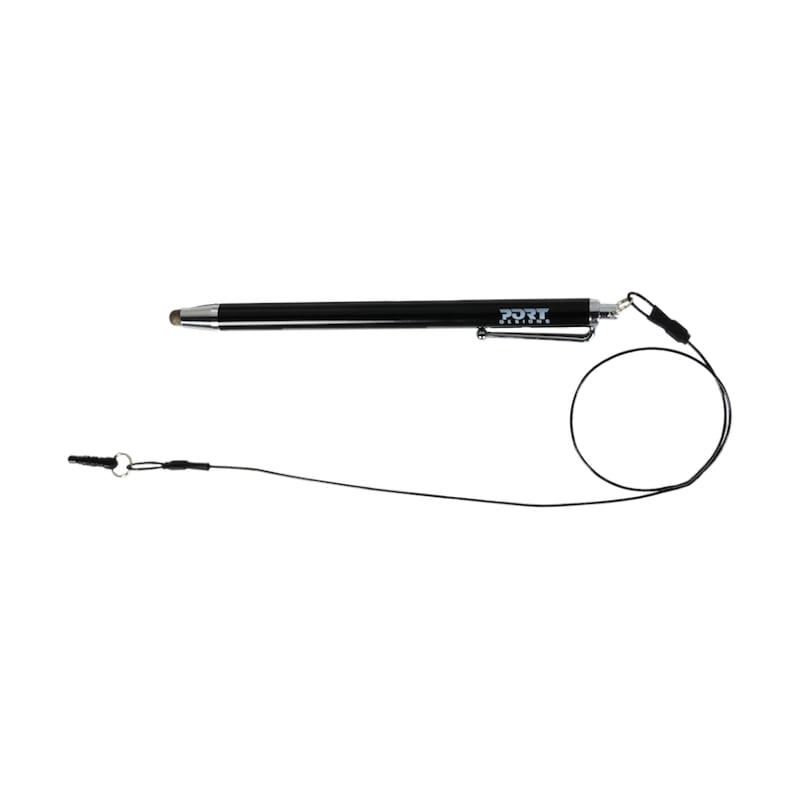140228_wr_01.jpg Port Designs Metallic Tip Stylus with 40cm Cable - Black
