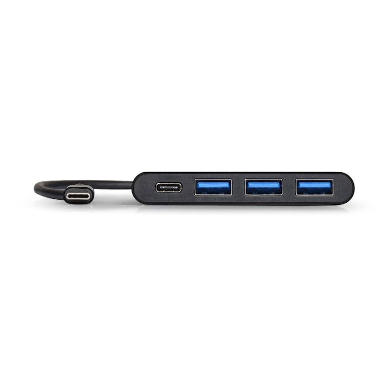 900122-DE_wr_03.jpg Port USB Type-C to 3 x USB3.0 and 1 x Type-C PD 30cm 4 Port Hub - Black