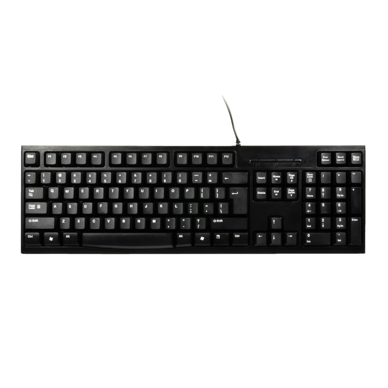 900753-US_wr_01.jpg Port Connect Office Budget Wired Keyboard-Black