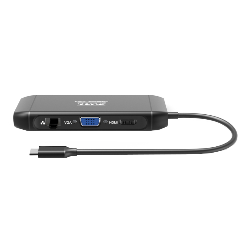 901913_wr_01.jpg Port USB Type-C 4 x USB3.1|1 x Aux|Micro+SD Card Reader|1 x RJ45|1 x HDMI|1 x VGA|1 x Type-C PD Dock 100W - Black