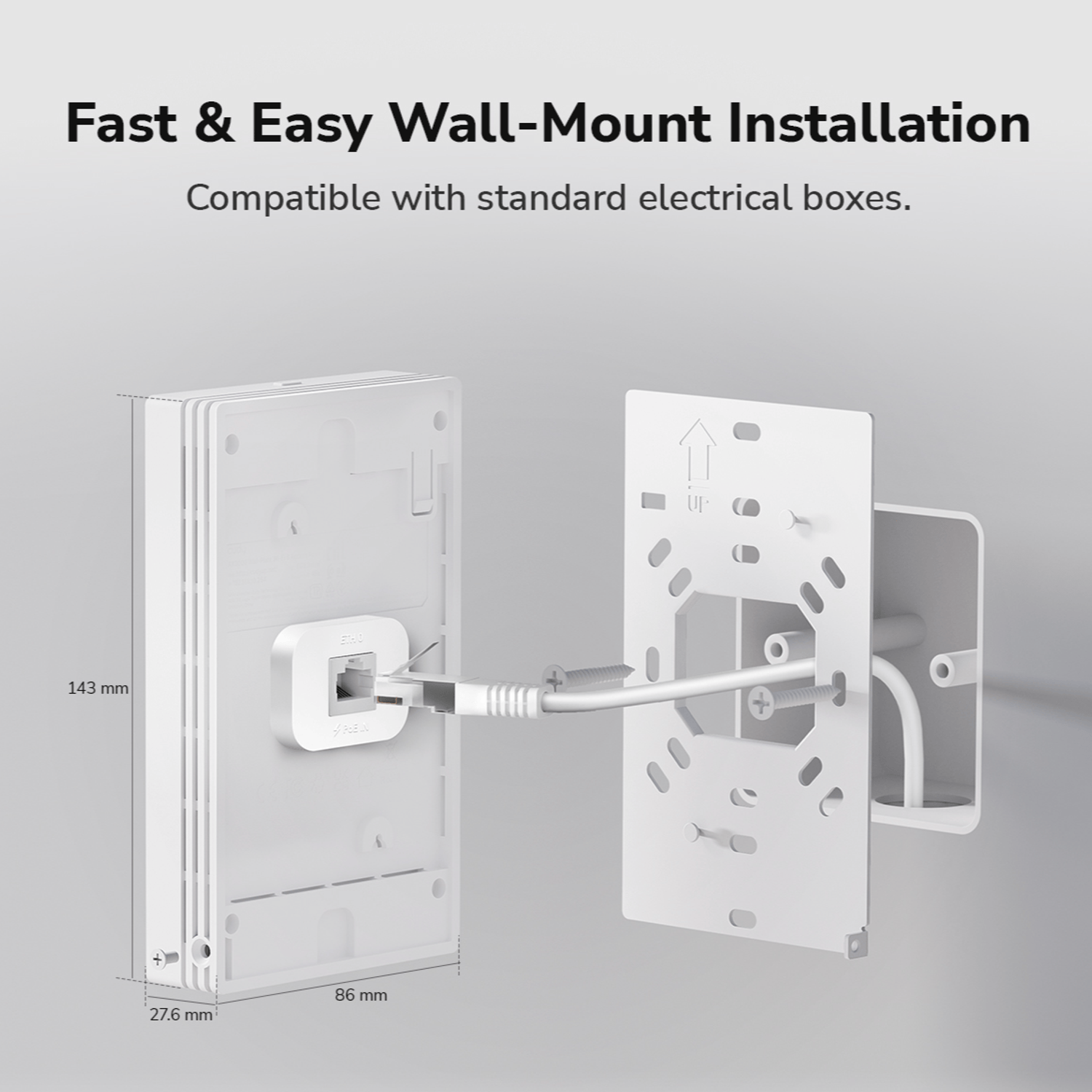 Cudy AX3000 Dual-Band Wi-Fi 6 Wall-Plate Access Point