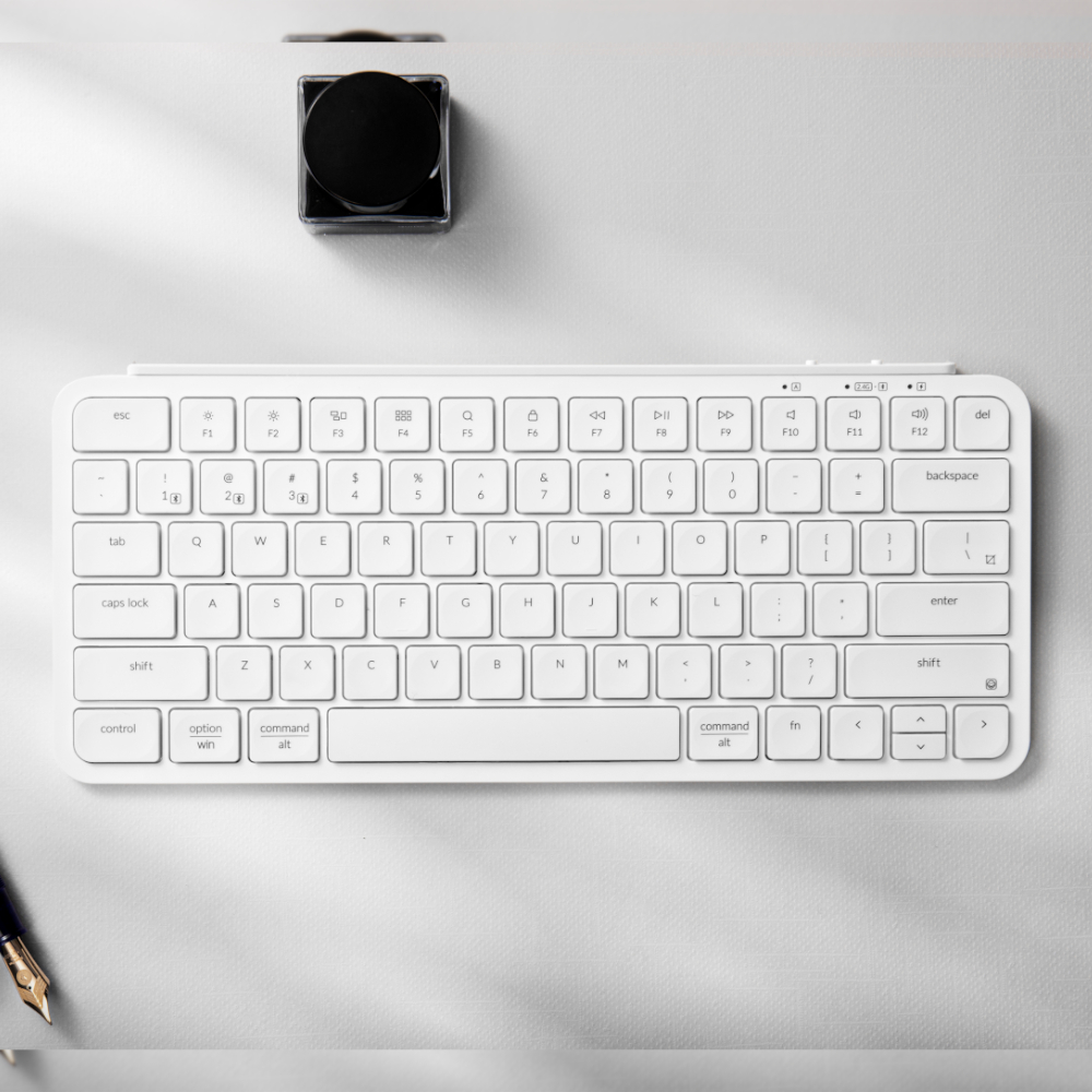 Keychron B1 Pro Ultra-Slim 75% Wireless Keyboard - Ivory White