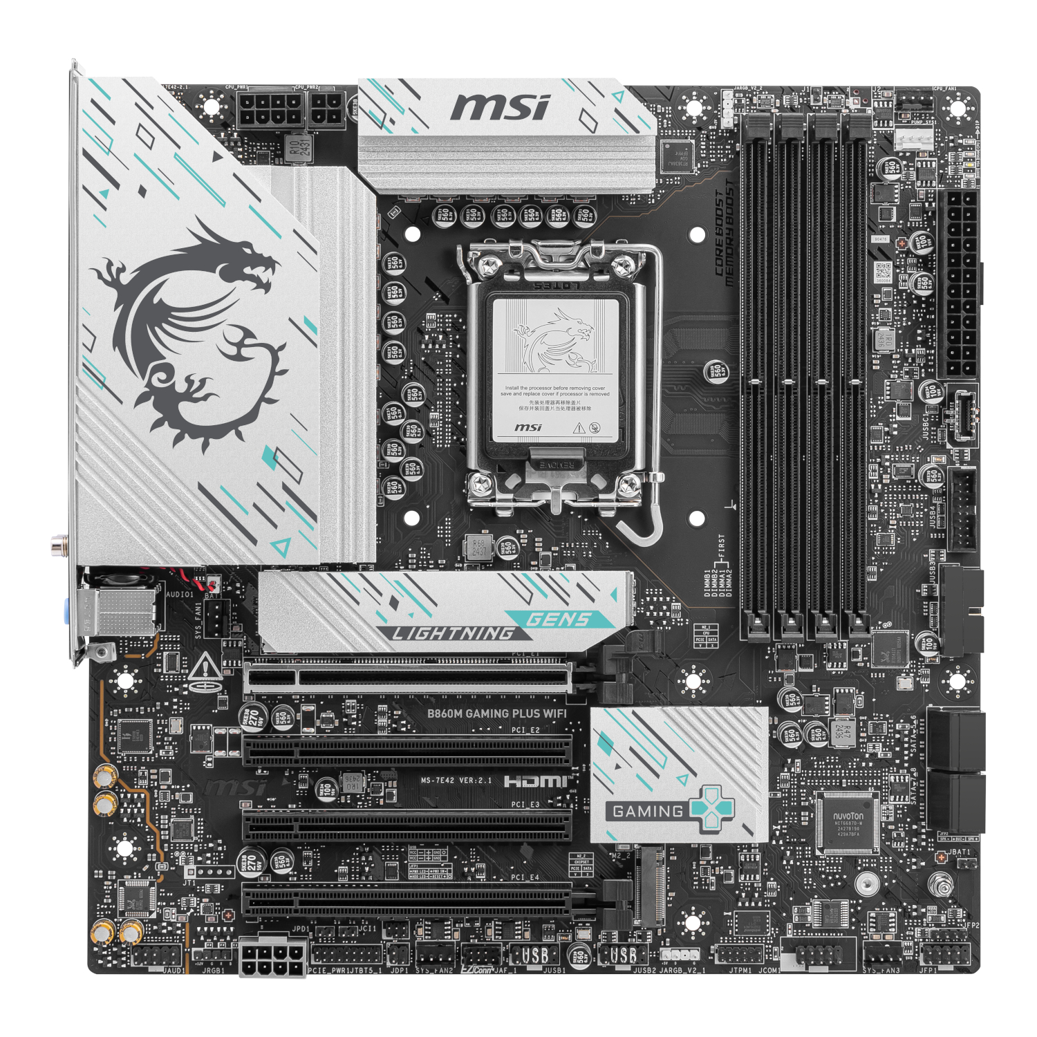 MSI B860M Gaming PLUS WIFI Intel LGA1851 DDR5 M-ATX Motherboard