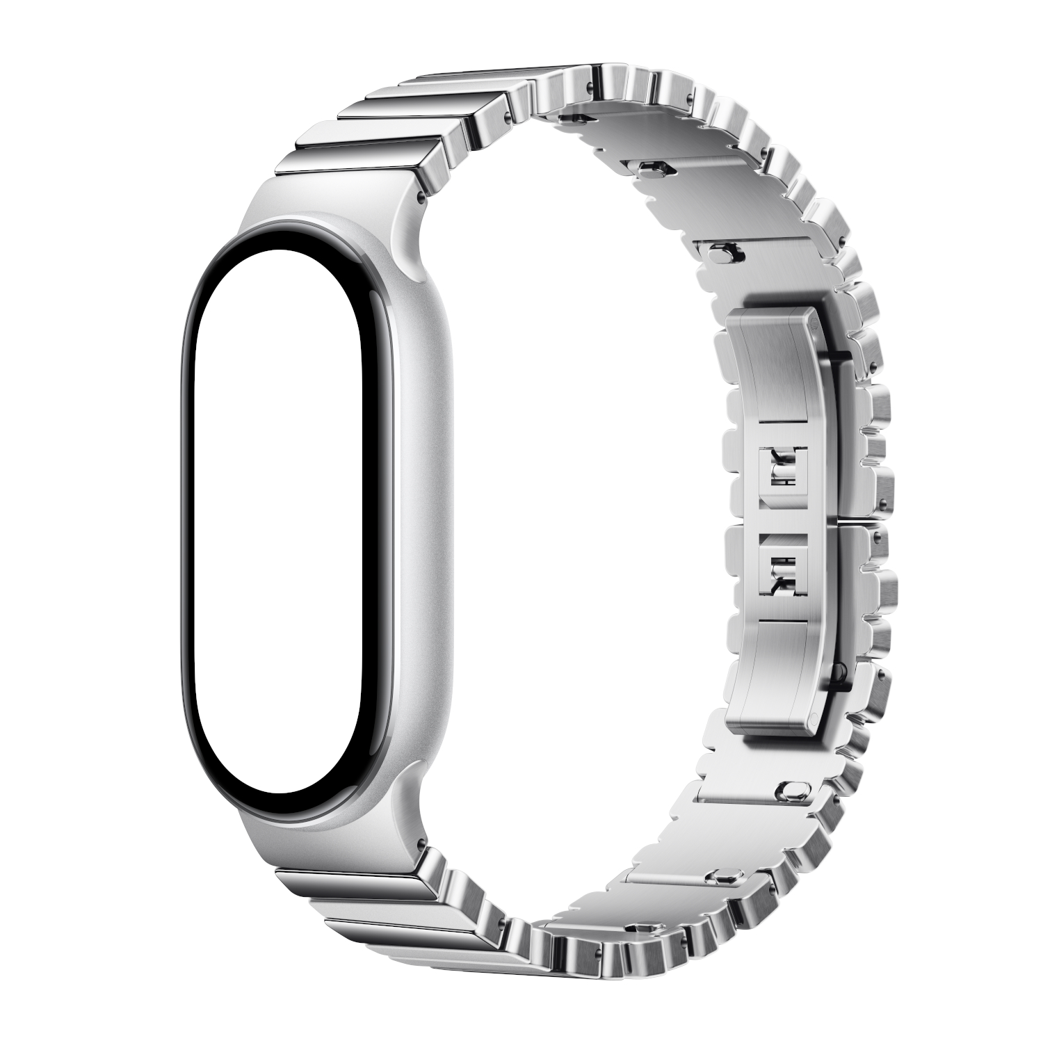 Xiaomi Smart Band 10 Asymmetrical Metal Strap – Silver