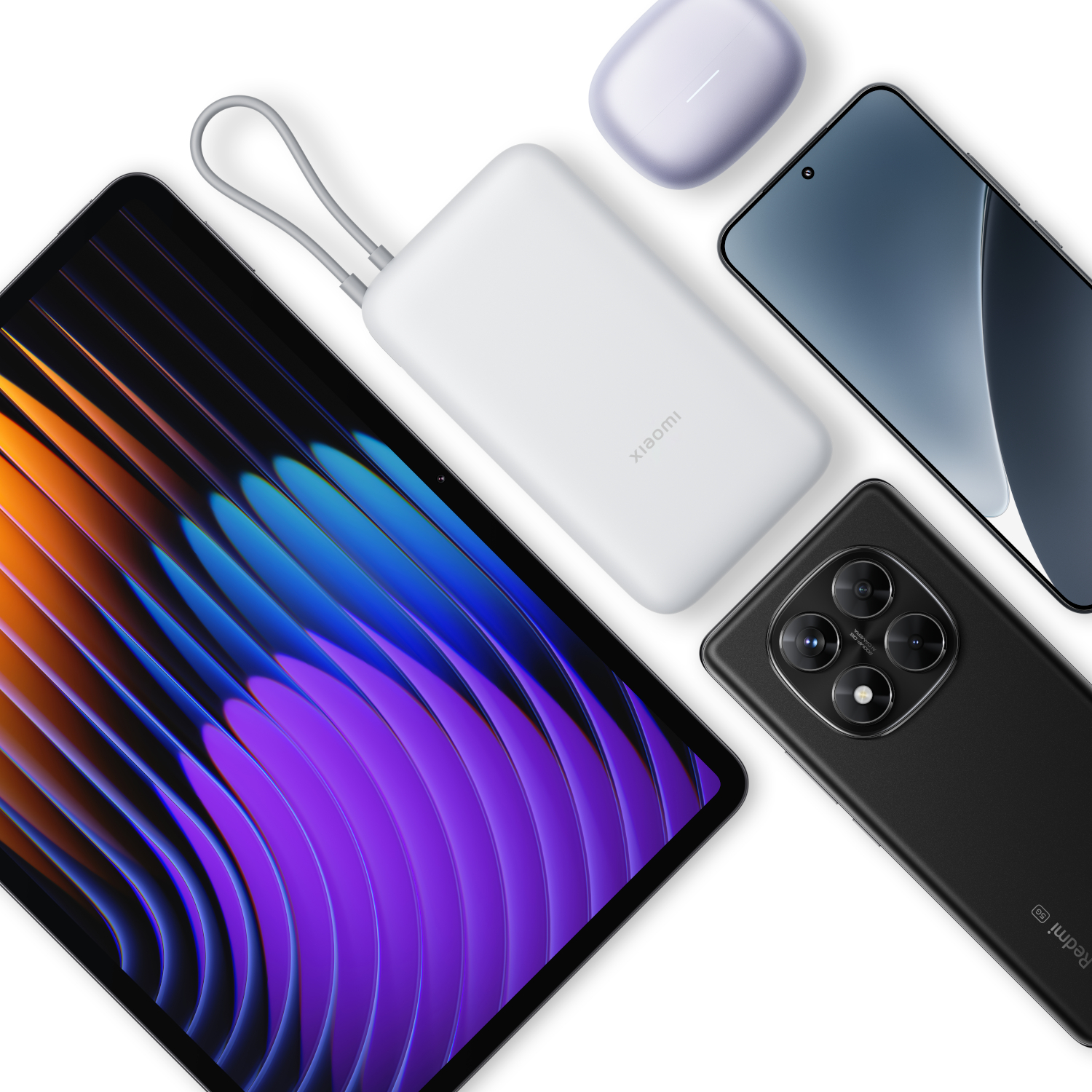 Xiaomi Power Bank 20000mAh (Integrated Cable) - Light Grey
