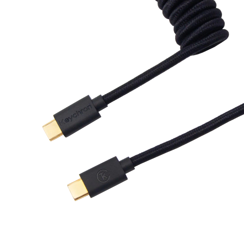 CAB-B_wr_01.jpeg Keychron Coiled Aviator Cable - Black/Straight