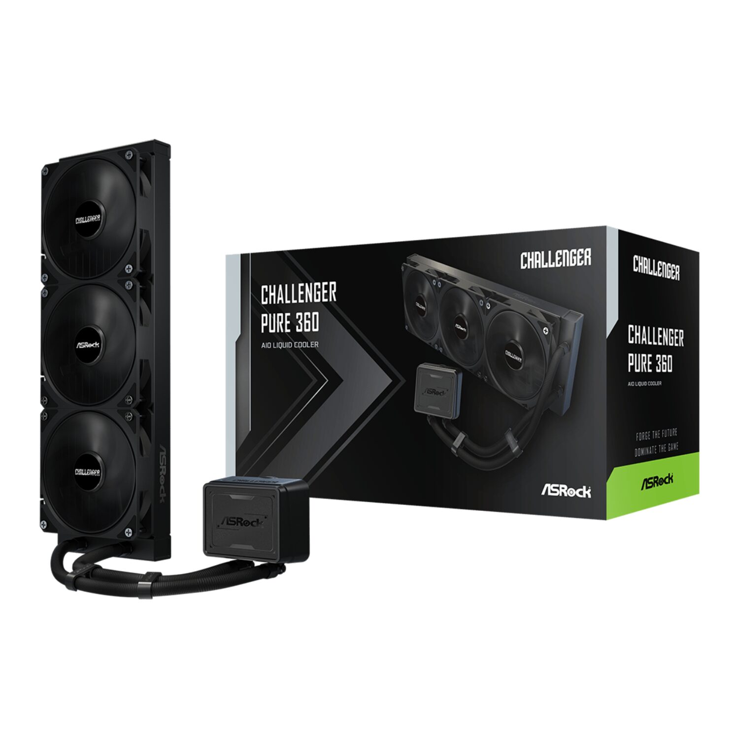 CHALLENGER-PURE-360_ASRock_Challenger_Pure_360_AIO_Liquid_Co_wr_01-1.jpg ASRock Challenger Pure 360 AIO Liquid Cooler - Black