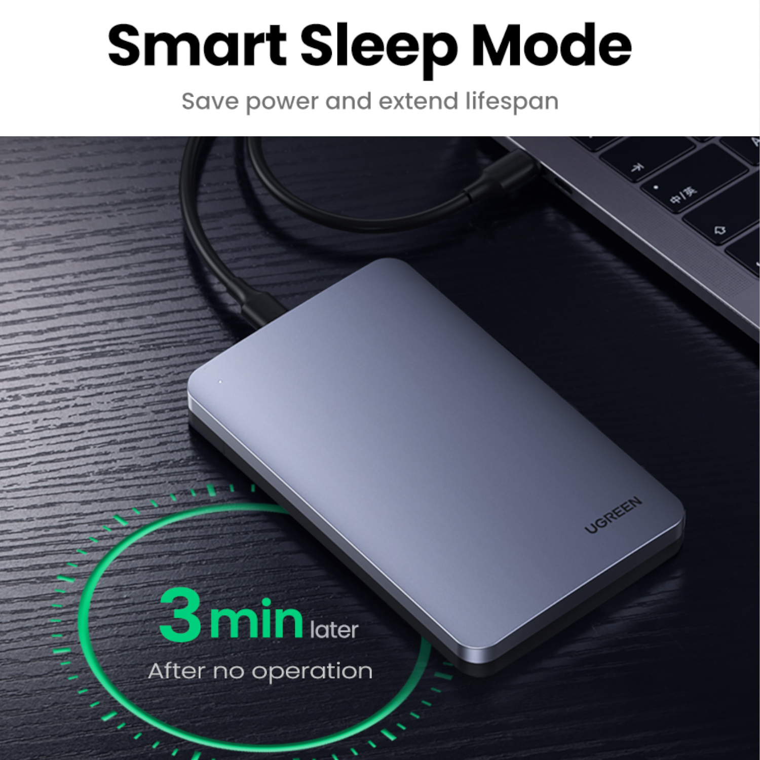 CM300-70499_UGreen-CM300-2.5-inch-USB-Type-C-Hard-Drive-Enclosure_wr_02a.jpg UGREEN CM300 2.5 inch USB Type-C Hard Drive Enclosure - Silver