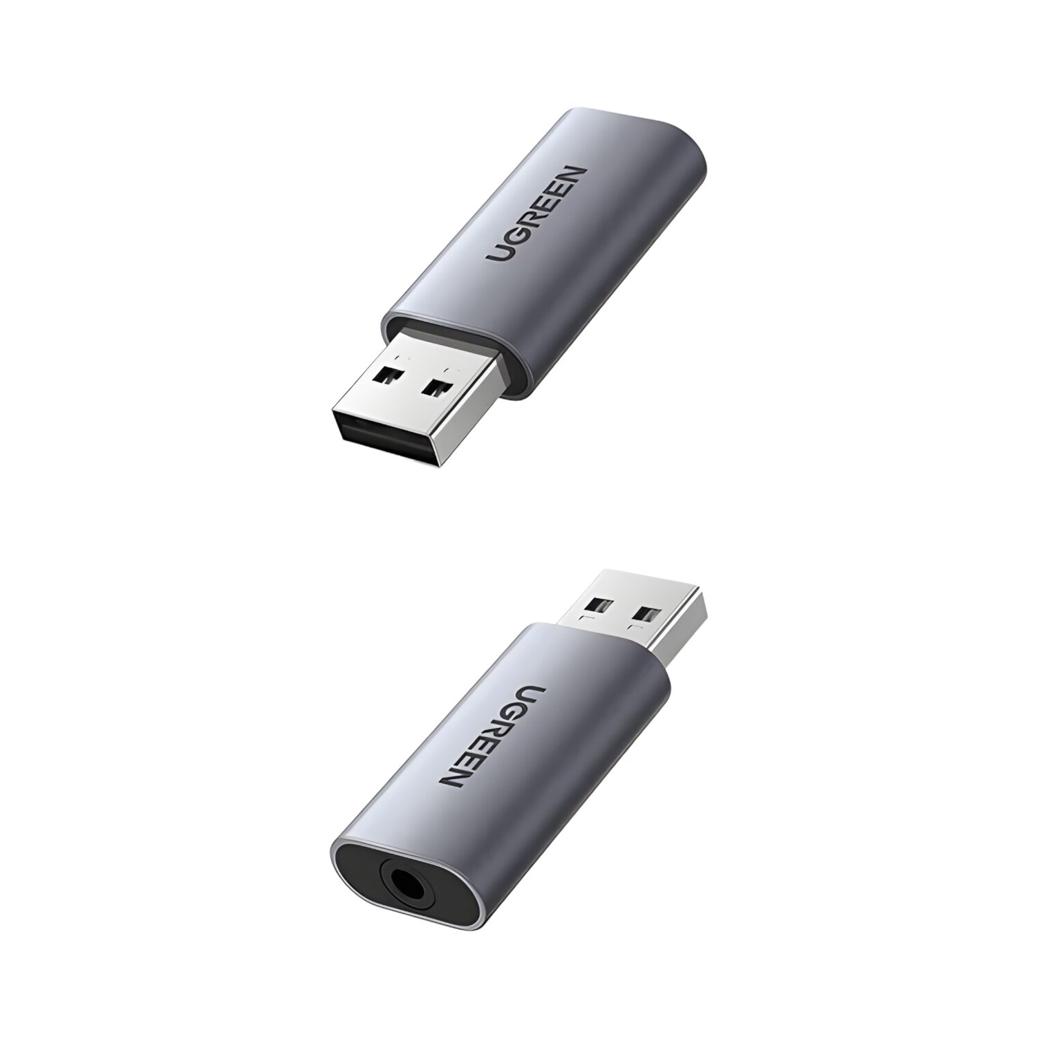 UGREEN CM383-80864 USB-A to 3.5mm Audio Jack External Sound Adapter - Silver