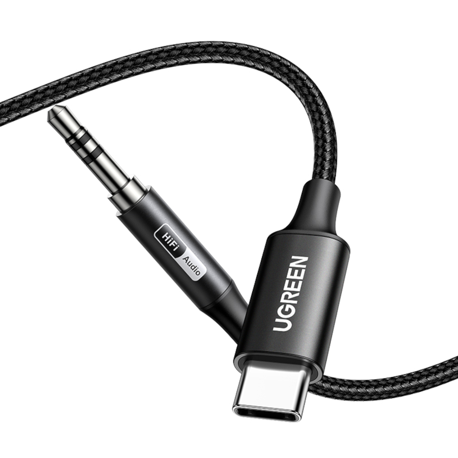 UGREEN USB Type-C to 3.5mm AUX Audio Cable 2M - Black