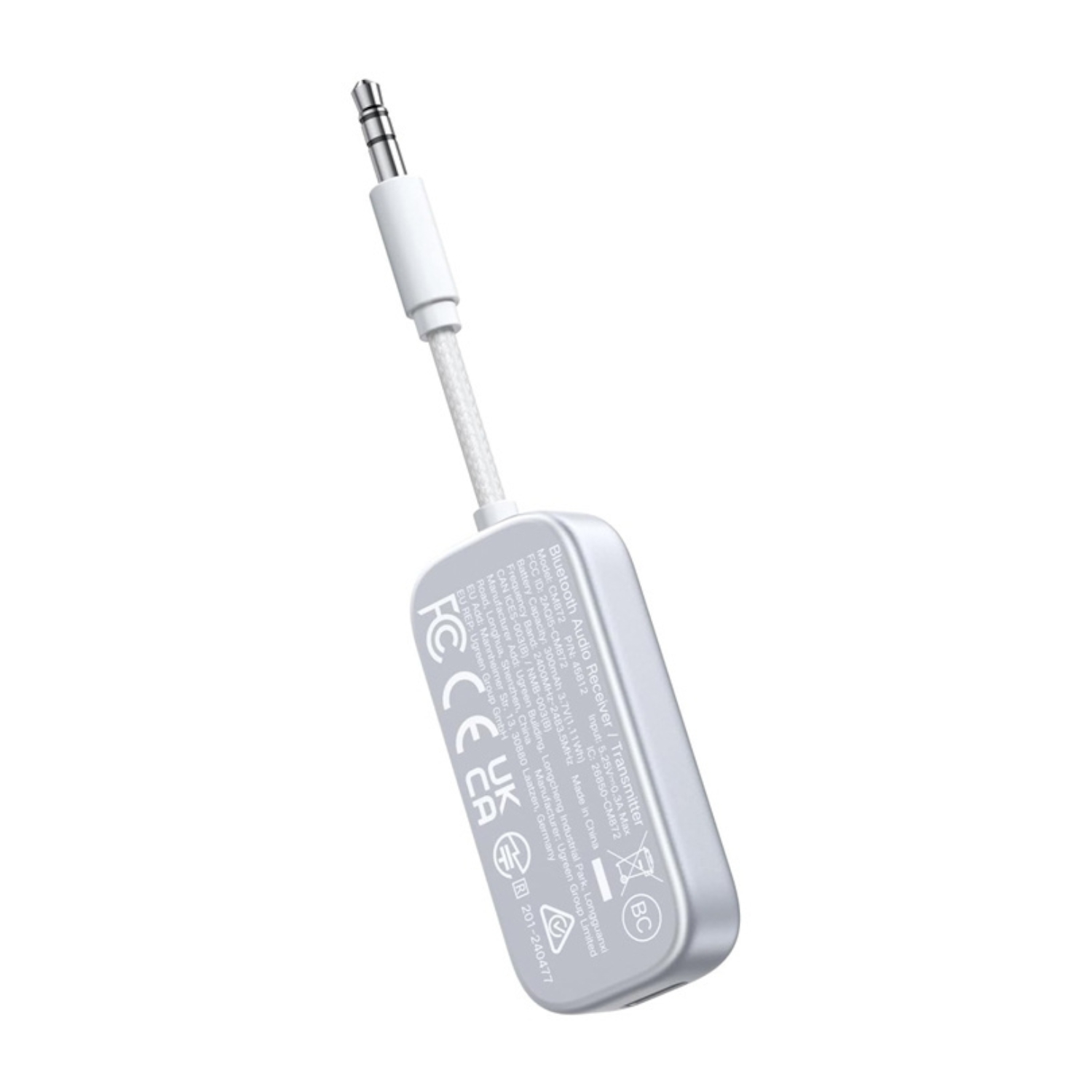 UGREEN 3.5mm Bluetooth 5.4 Audio Receiver/Transmitter - White