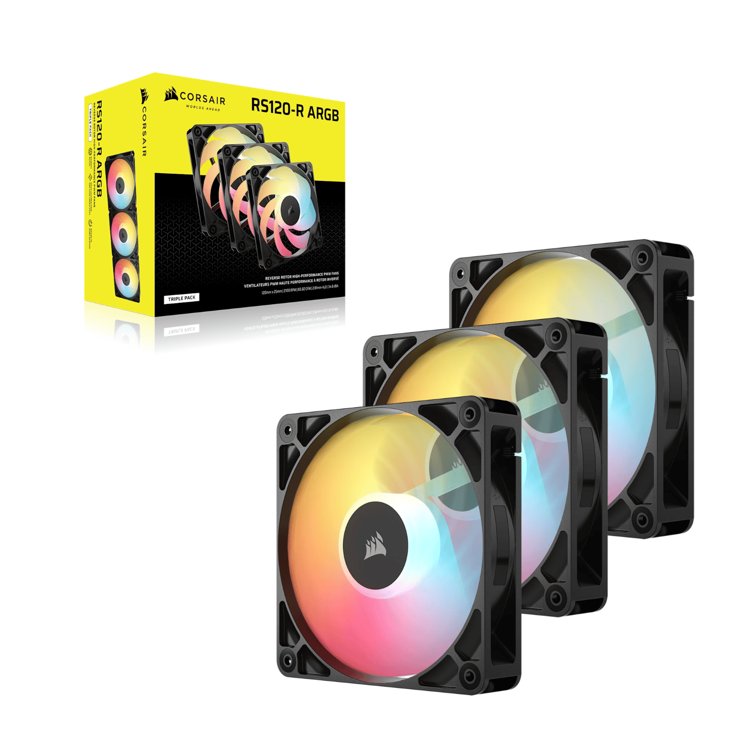 CO-9050196-WW_Corsair_RS120-R_ARGB_120mm_PWM_Reverse_F_wr_04.png Corsair RS120-R ARGB 120mm PWM Reverse Fans Triple Pack - Black