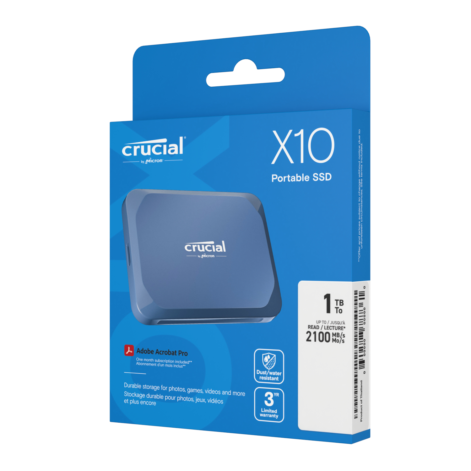 Crucial X10 1TB Type-C Portable SSD