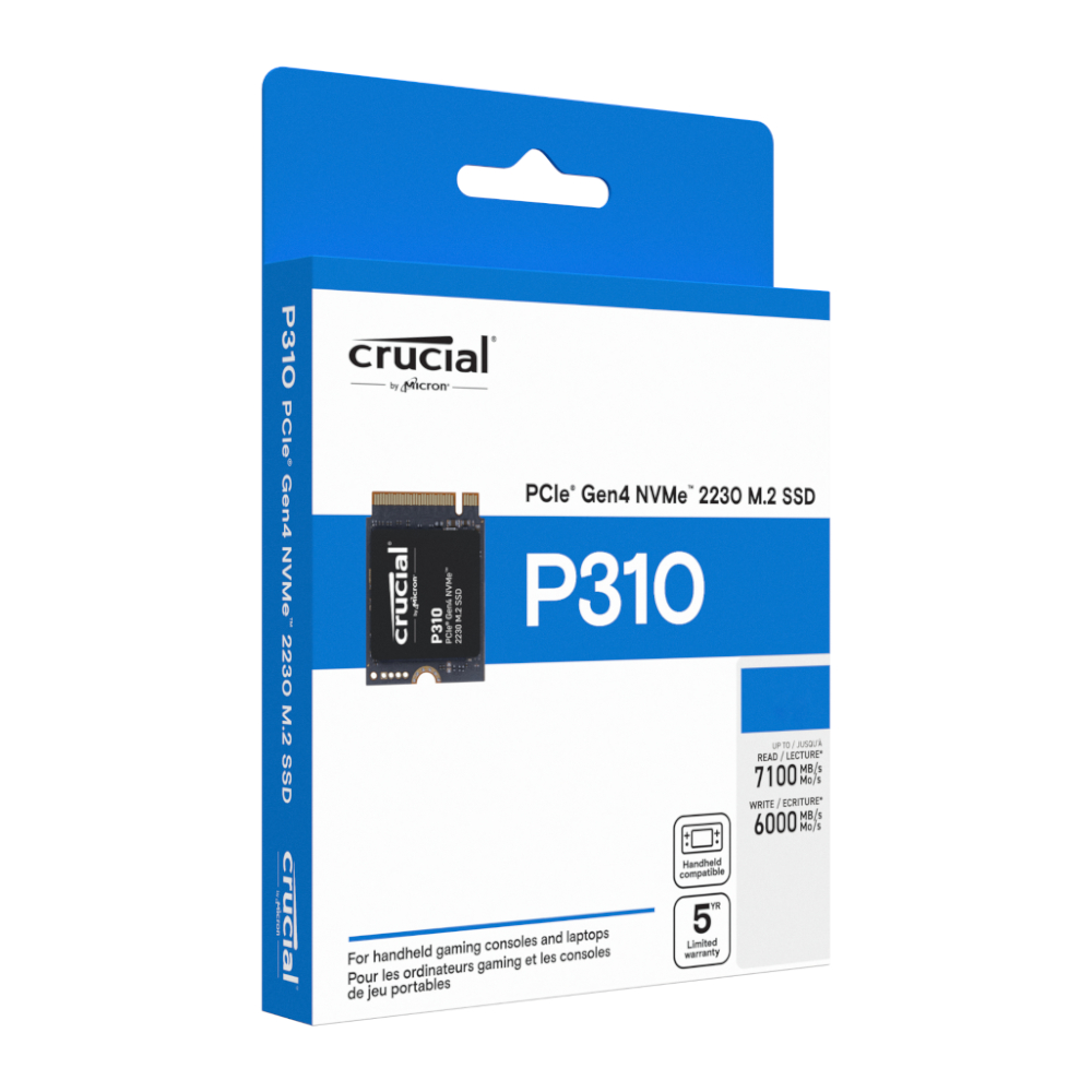 CT2000P310SSD2_wr_06a.jpg Crucial P310 2TB PCIe Gen4 2230 NVMe M.2 SSD