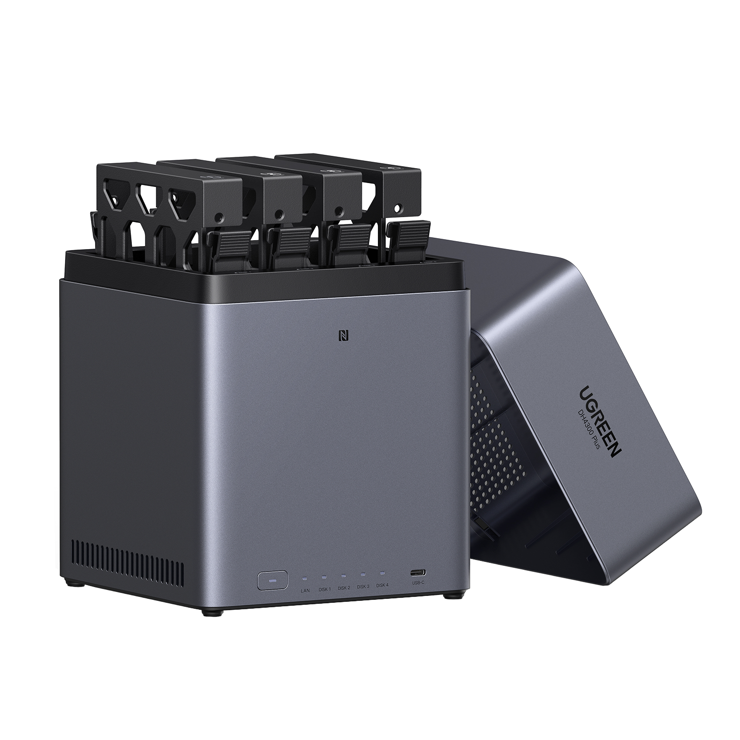 DH4300PLUS-85660_UGreen-DH4300-PLUS-4-Bay-NAS-Storage-Grey_wr_02a.jpg UGREEN DH4300 PLUS 4-Bay NAS Storage
