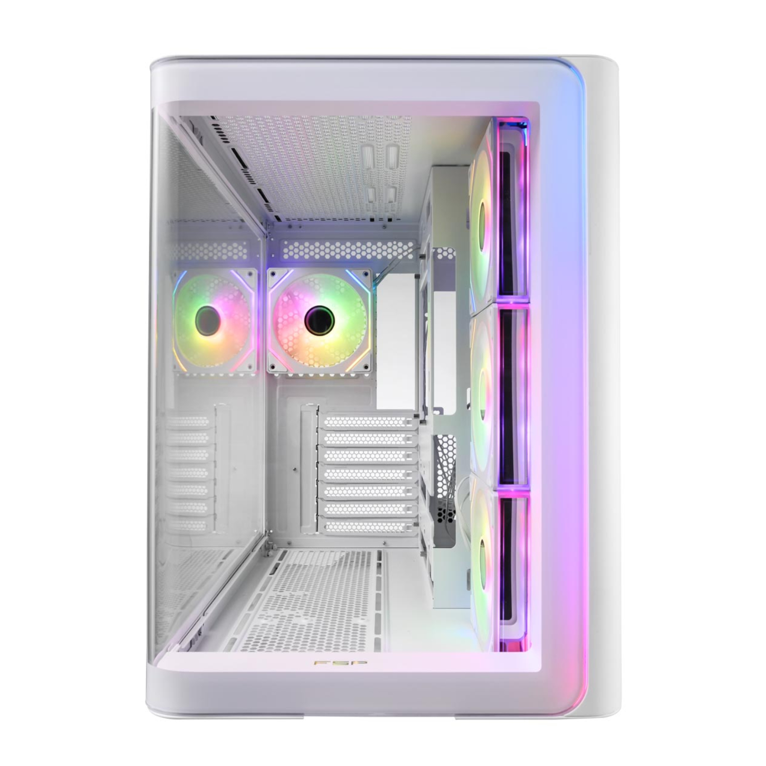 FSP M580 ARGB ATX Mid Tower Gaming Chassis - White