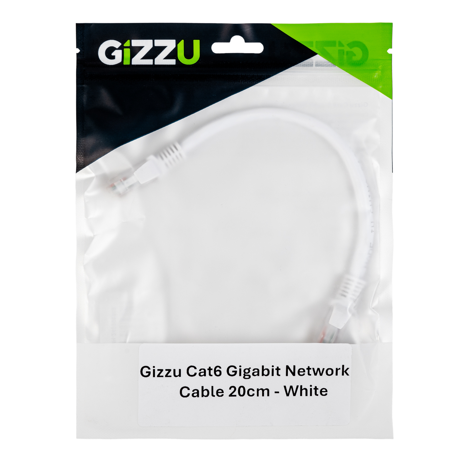 GCPCAT6002-WH_wr_04a.jpg Gizzu Cat6 UTP Fly Lead Ethernet Network Cable 20cm - White