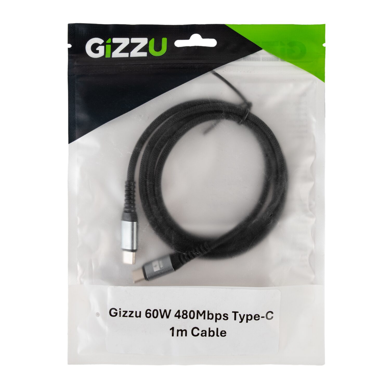 GCPCC060048G-01-wr-01.jpg GIZZU 60W 480Mbps Type-C 1m Cable