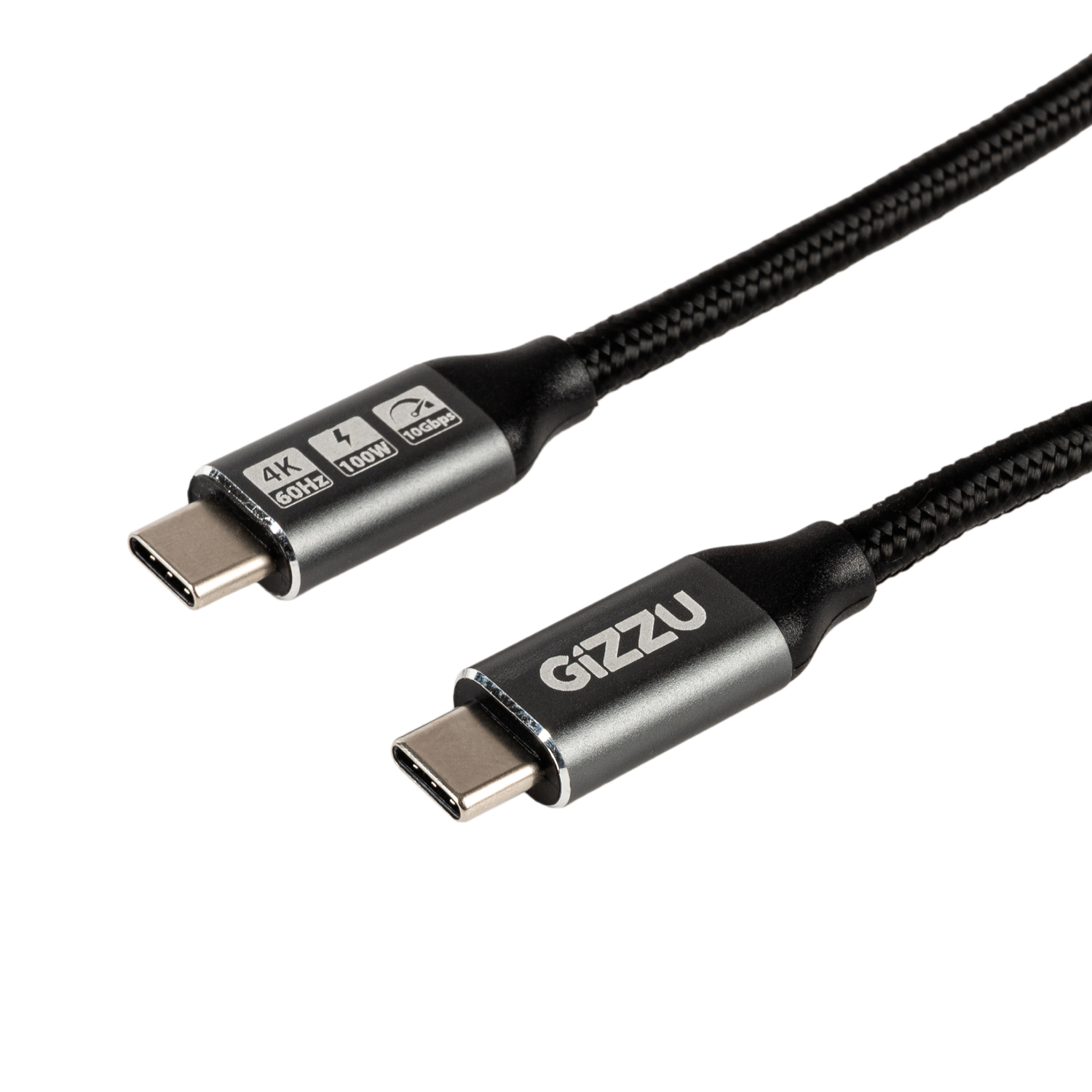 GIZZU-GCPCC10010G-02-100W-10Gbps-Type-C-2m-Cable_ANGLED-9144-Edit_1500x1500.jpg GIZZU 100W 10Gbps Type-C 1m Cable