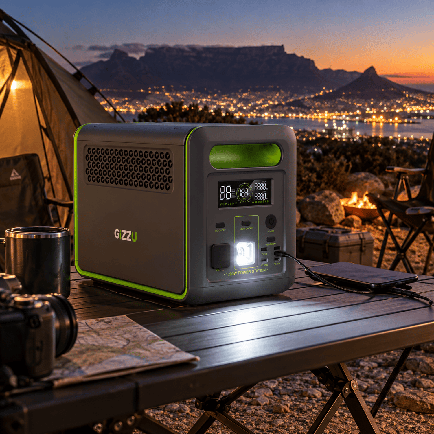 Gizzu HERO MAX 1024WH/1000W UPS Power Station With App
