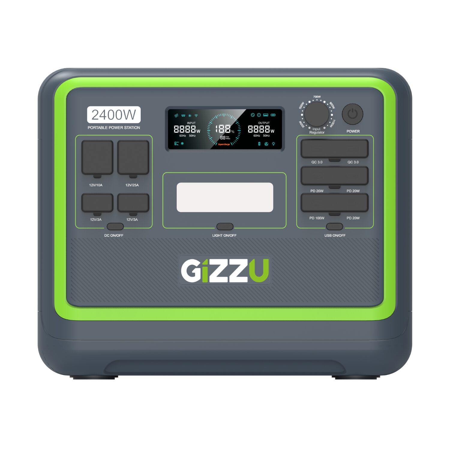 Gizzu Hero Pro 2048Wh/2400W UPS Power Station With App