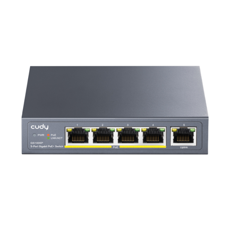 GS1005P_wr_01.jpg Cudy 5-Port Gigabit PoE+ Unmanaged Switch