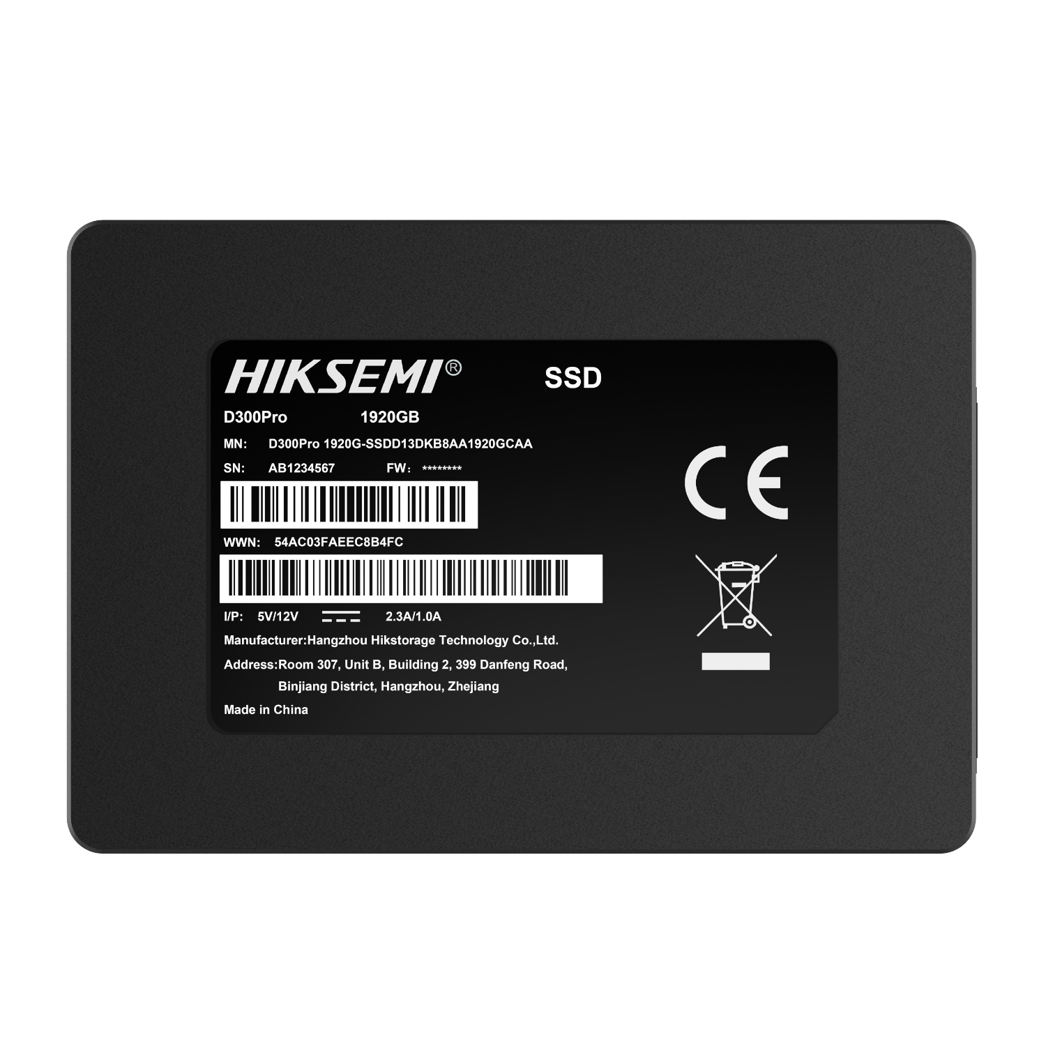 Hiksemi D300 PRO Tantalum Capacitor 1920GB SATA III Enterprise SSD