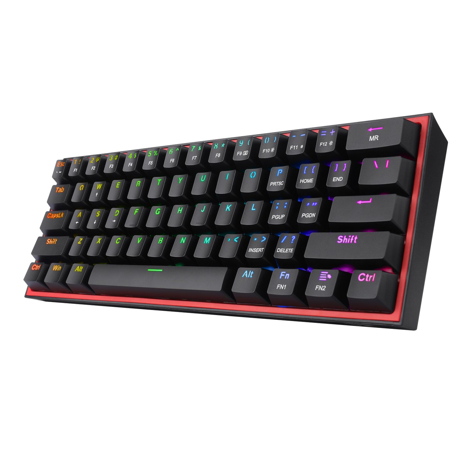 Redragon K616 FIZZ Pro 61-Key RGB Mechanical Gaming Keyboard – Black (60%, RGB, Wireless/Wired, Hot-Swappable)