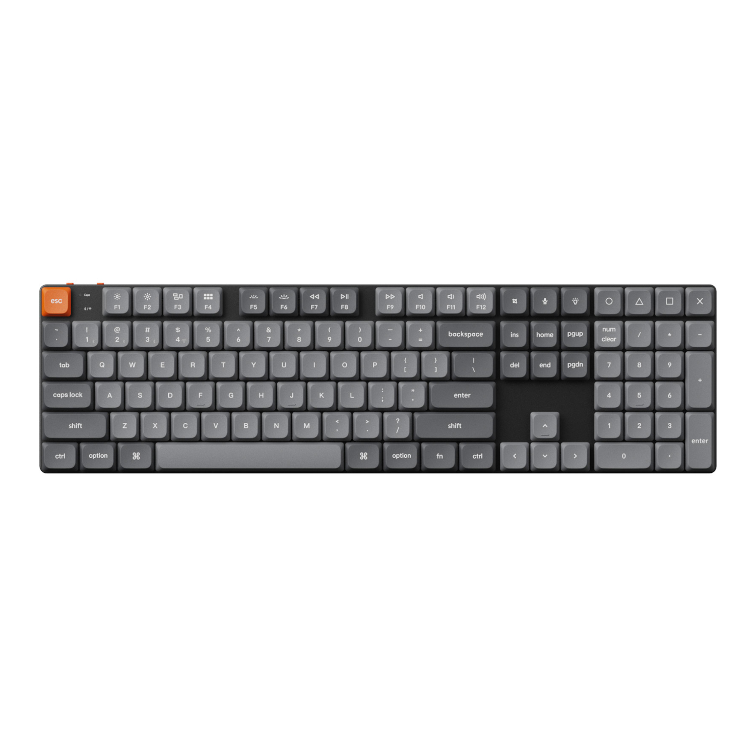 Keychron_K5M-H1_wr_02a.jpg Keychron K5 Max QMK/VIA Full-sized Wireless Custom Mechanical Keyboard | RED Switches