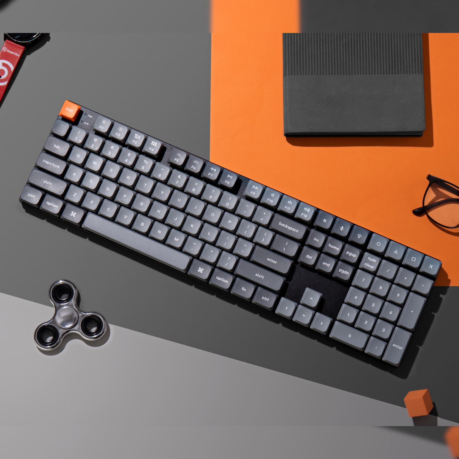 Keychron K5 Max QMK/VIA Full-sized Wireless Custom Mechanical Keyboard | BROWN Switches