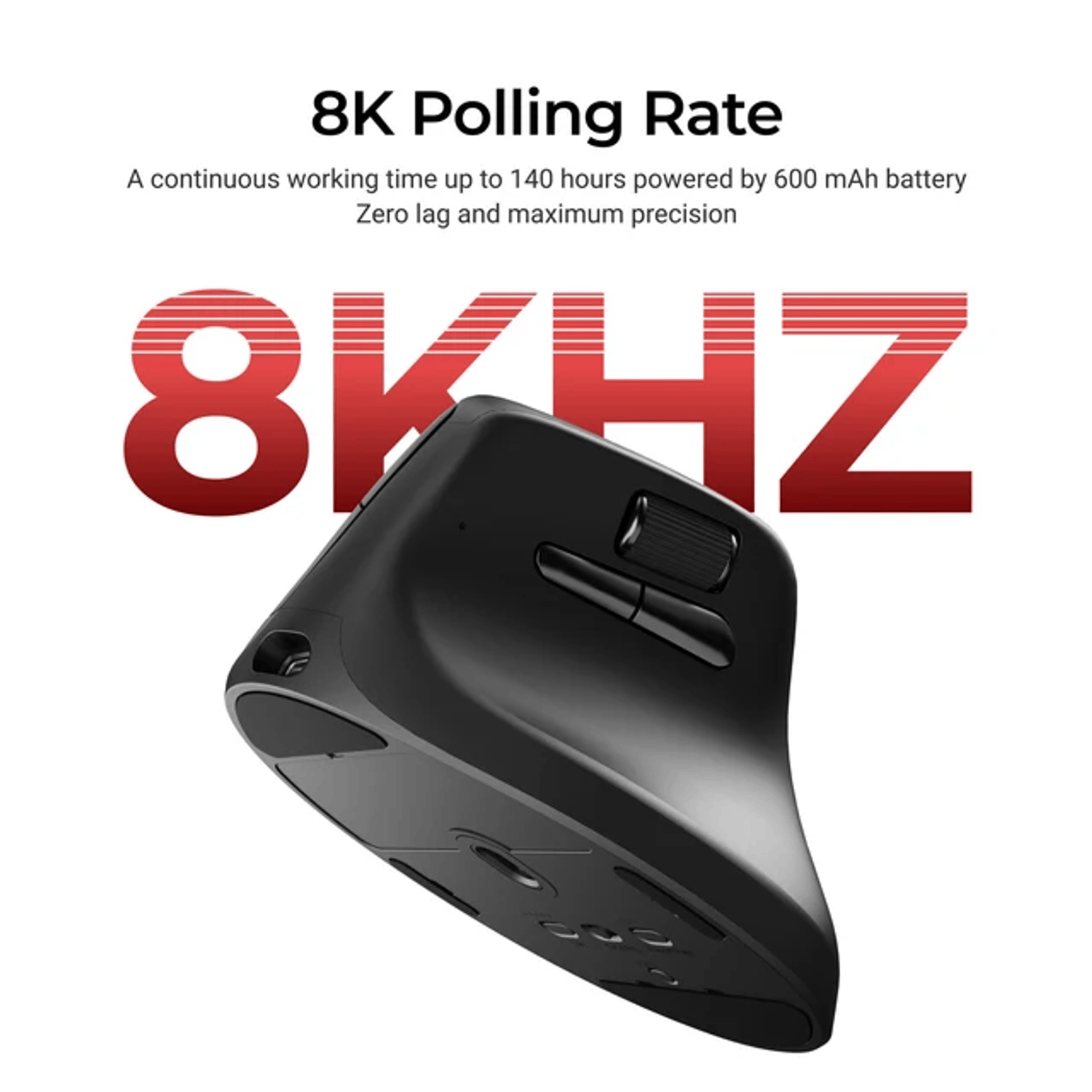 Keychron M5-A29 1K Wireless Mouse (BT/2.4GHz/Wired) - Black