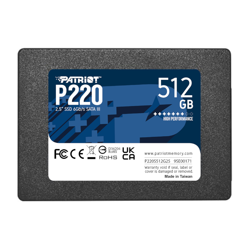 P220S512G25_wr_01.jpg Patriot P220 512GB 2.5" SSD