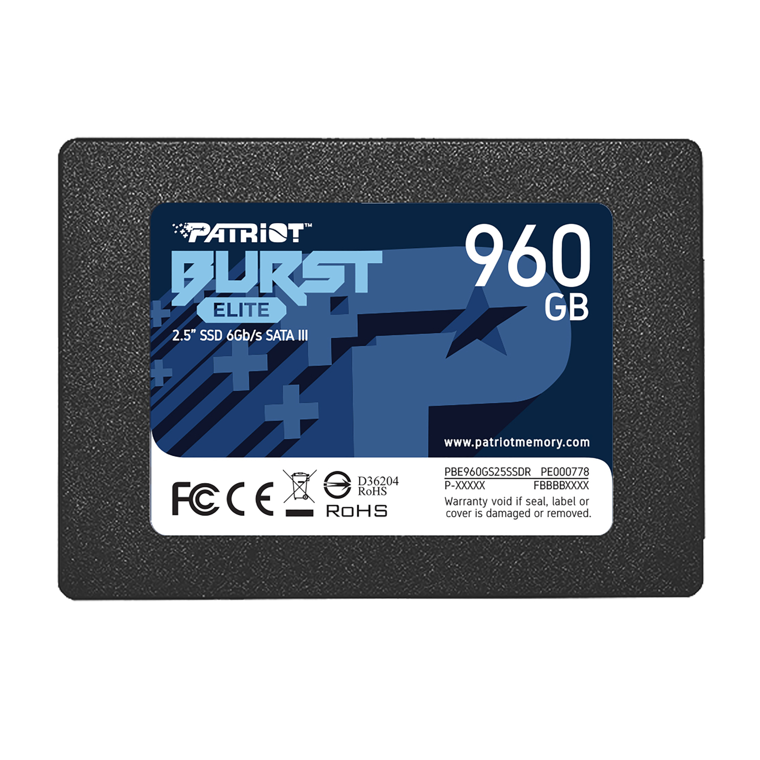 PBE960GS25SSDR_Patriot-Burst-Elite-960GB-2.5-inch-SATA-III-SSD-Black_wr_01.jpg Patriot Burst Elite 960GB 2.5" SATA III SSD