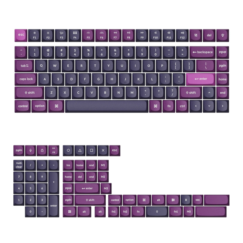 PBT-54_wr_02.jpg Keychron Double Shot OSA PBT Keycap Full Keycap Set - Purple