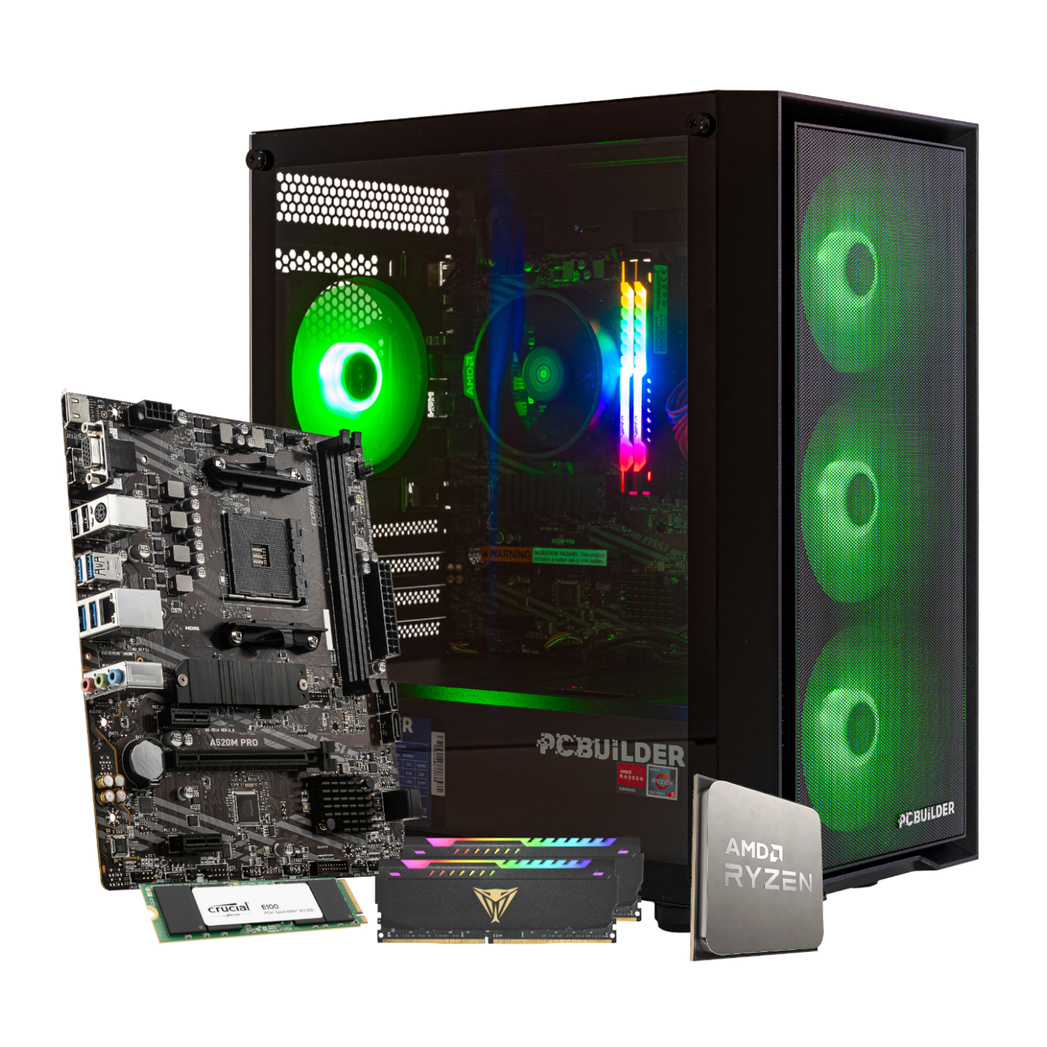 PCBuilder Ryzen 5 5600GT DEFENDER Windows 11 Gaming PC