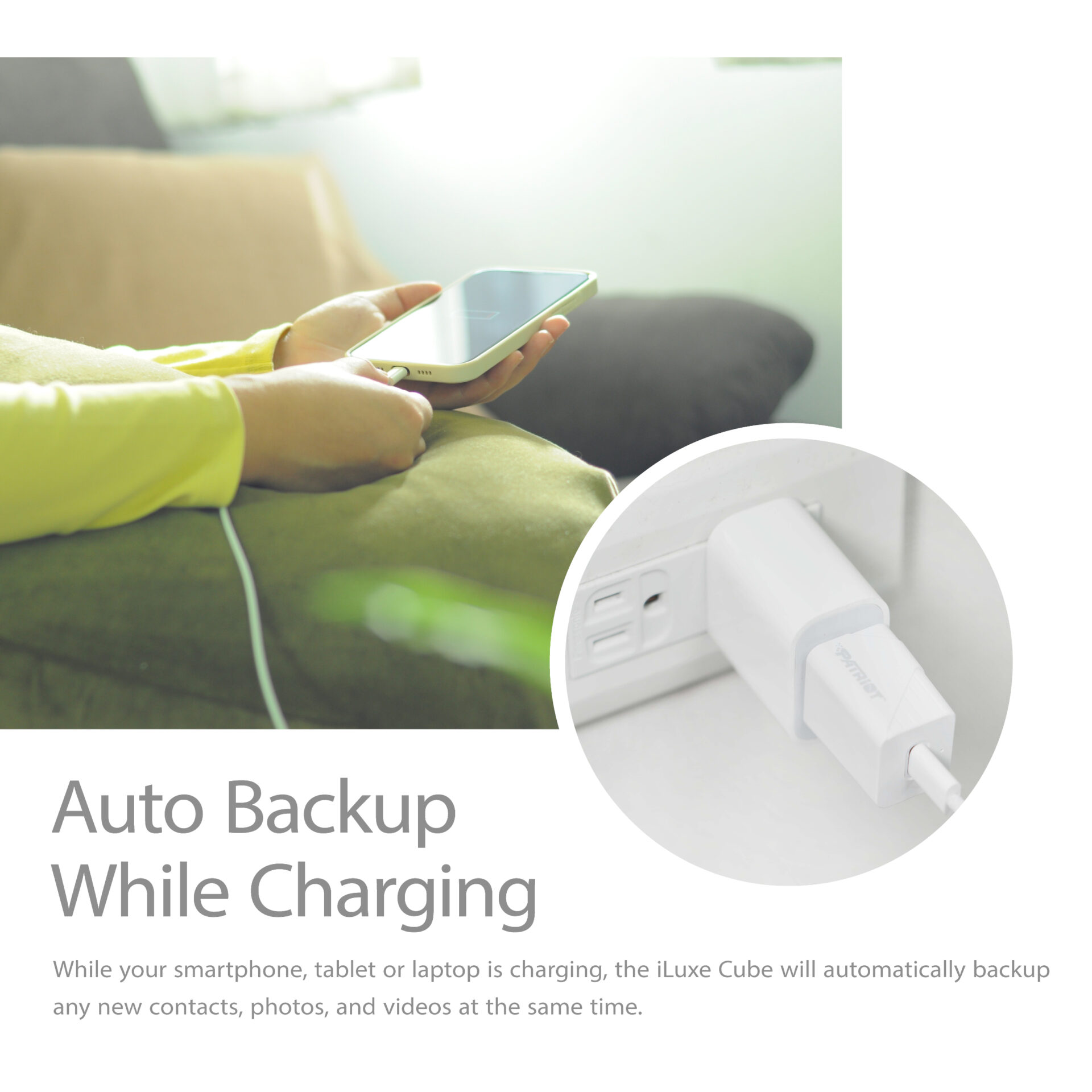 PI256GCUW30C_Patriot-iLuxe-Cube-256GB-Type-C-Smart-Backup-Solution-White_wr_05.jpg Patriot iLuxe Cube 256GB Type-C Smart Backup Solution - White