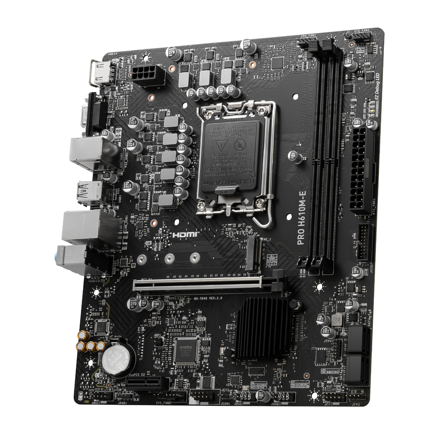 MSI PRO H610M-E Intel LGA1700 DDR5 M-ATX Motherboard