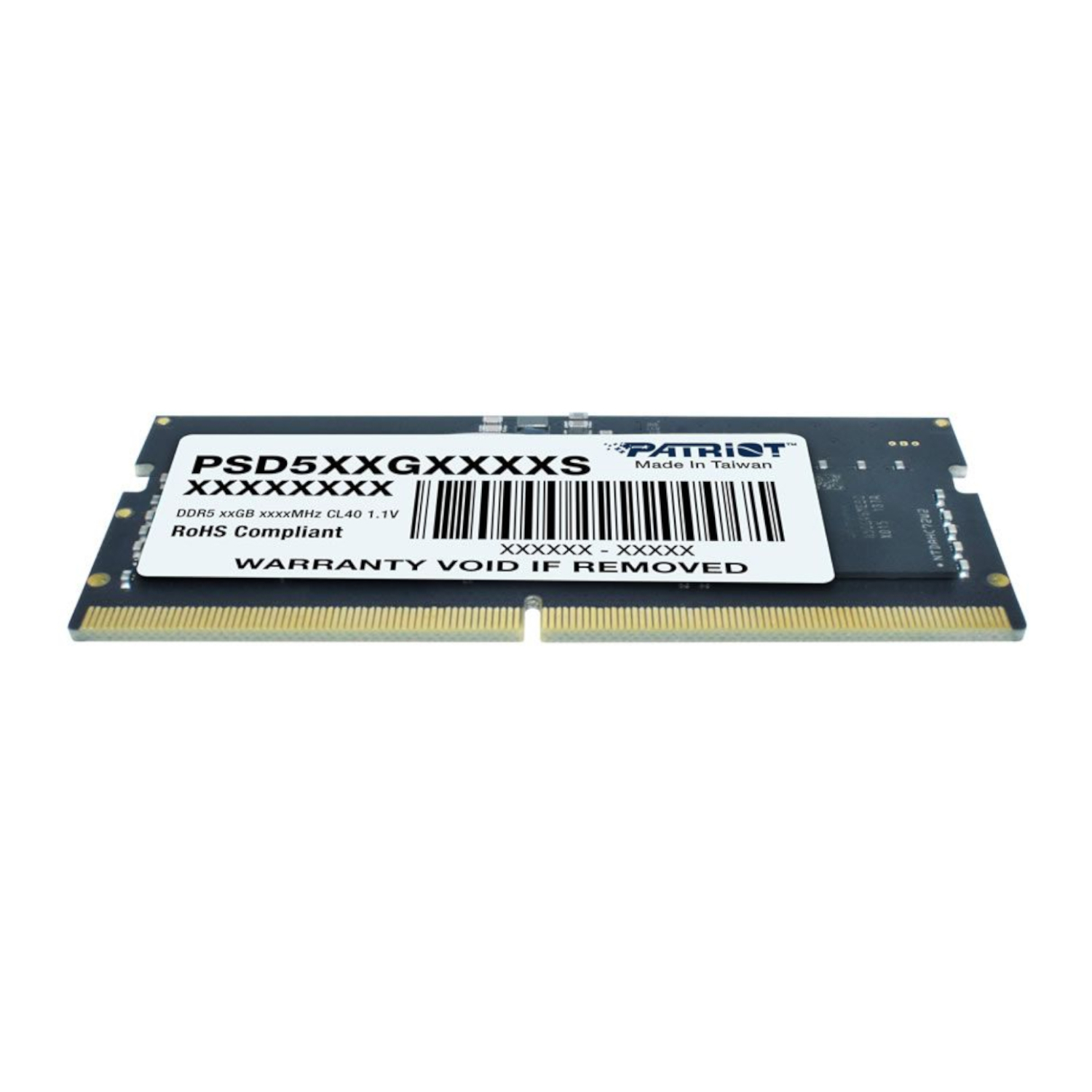 Patriot Signature Line DDR5 8GB 4800MHz Single Rank SODIMM Notebook Memory