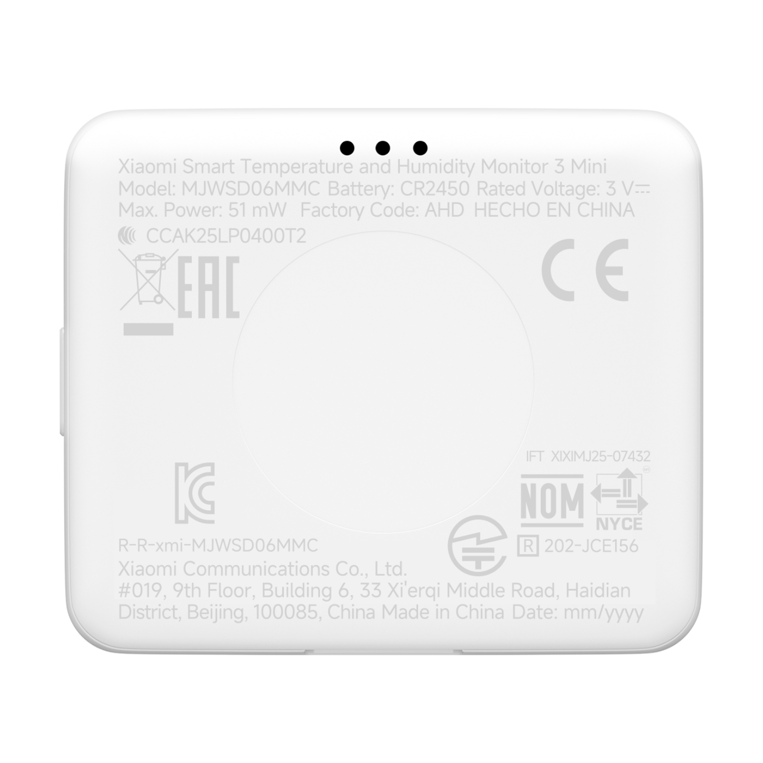 QBH4312GL_Xiaomi-Smart-Temperature-and-Humidity-Monitor-3-Mini-White_wr_04a.jpg Xiaomi Smart Temperature and Humidity Monitor 3 Mini