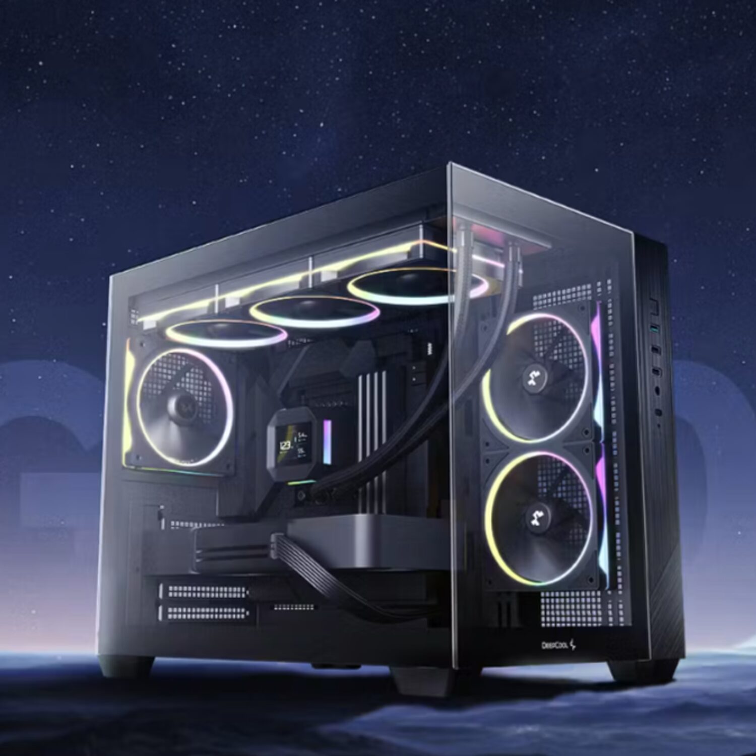R-CG330-BKNGM3-G_DEEPCOOL_CHASSIS_CG330_5F_MATX_ARGB_BK_wr_01.jpg Deepcool CG330 3F Panoramic Dual-Chamber Micro-ATX Gaming Chassis - Black