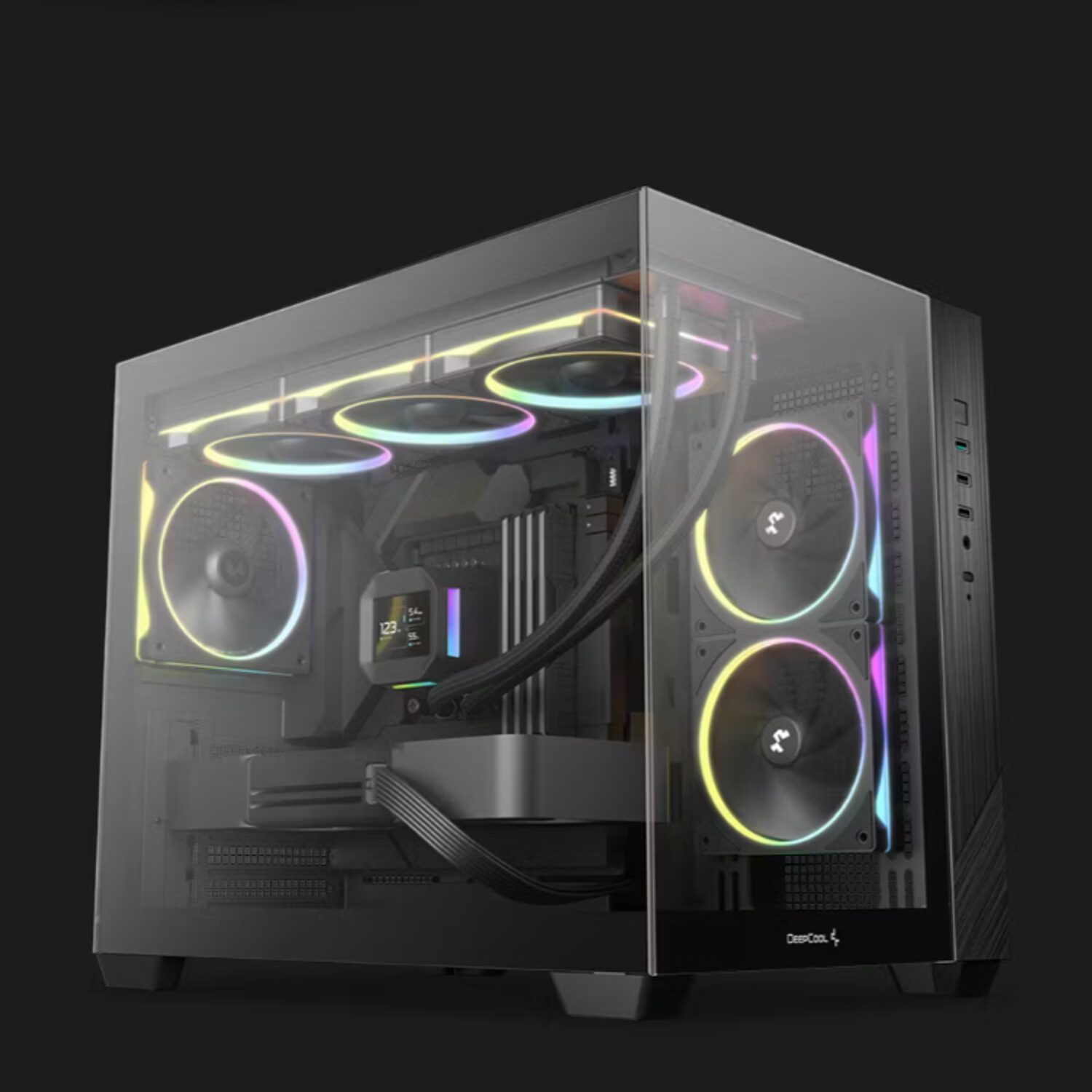 R-CG330-BKNGM3-G_DEEPCOOL_CHASSIS_CG330_5F_MATX_ARGB_BK_wr_02.jpg Deepcool CG330 3F Panoramic Dual-Chamber Micro-ATX Gaming Chassis - Black