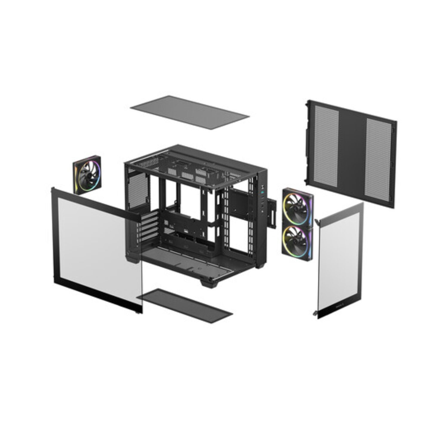 R-CG330-BKNGM3-G_DEEPCOOL_CHASSIS_CG330_5F_MATX_ARGB_BK_wr_05.jpg Deepcool CG330 3F Panoramic Dual-Chamber Micro-ATX Gaming Chassis - Black