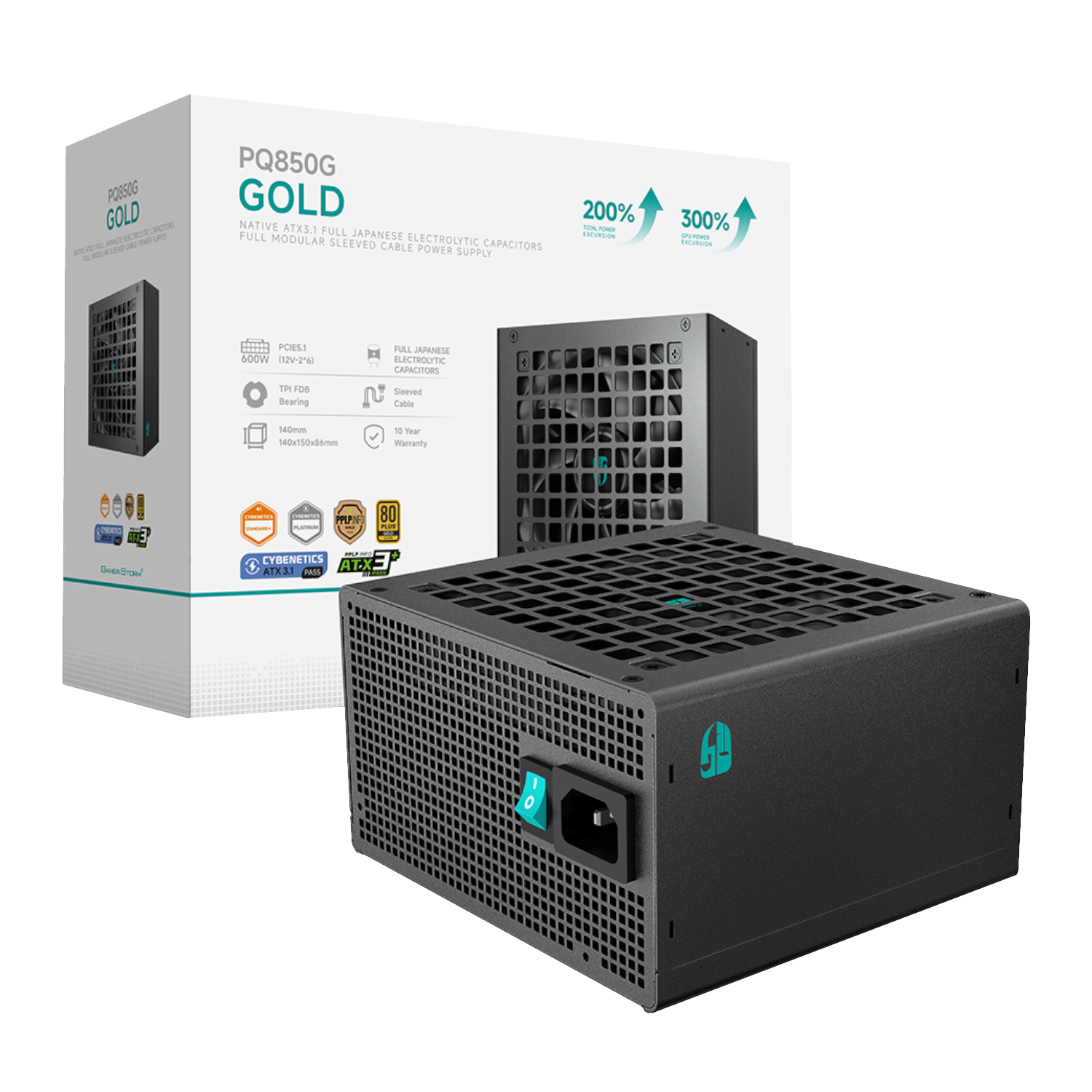 R-CH160-WHNGM0-G_DeepCool-PQ850G-Series-850W-80-PLUS-Gold-Modular-Power-Supply-Black_wr_01a.jpg DeepCool PQ850G Series 850W 80 PLUS Gold Modular Power Supply